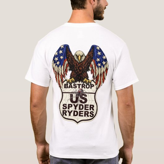 Bastrop-hoofdstuk - Adelaarlogo 2s T-shirt (Achterkant)