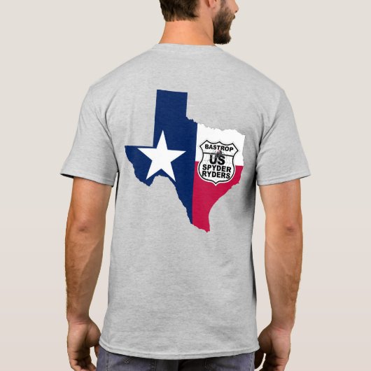 Bastrop Hoofdstuk - Staat Texas RWB 2S T-shirt (Achterkant)