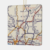 Bastrop LA  Map Keramisch Ornament (Links)
