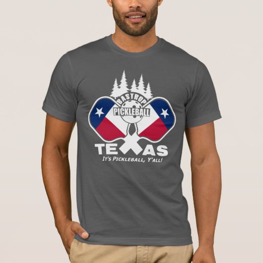 Bastrop Pickleball, Texas (donkere shirten) T-Shir T-shirt (Voorkant)