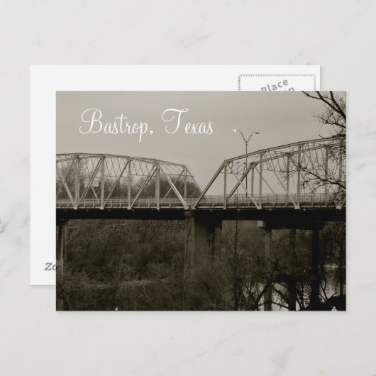 Bastrop Texas Iron Bridge Briefkaart (Voorkant / Achterkant)