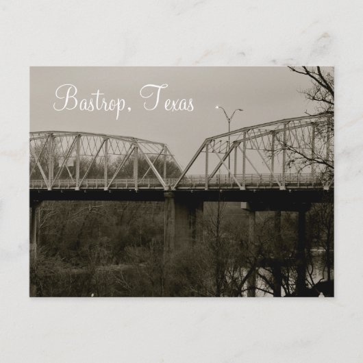 Bastrop Texas Iron Bridge Briefkaart (Voorkant)