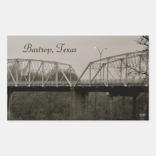 Bastrop, Texas Old Iron Bridge Sticker (Voorkant)