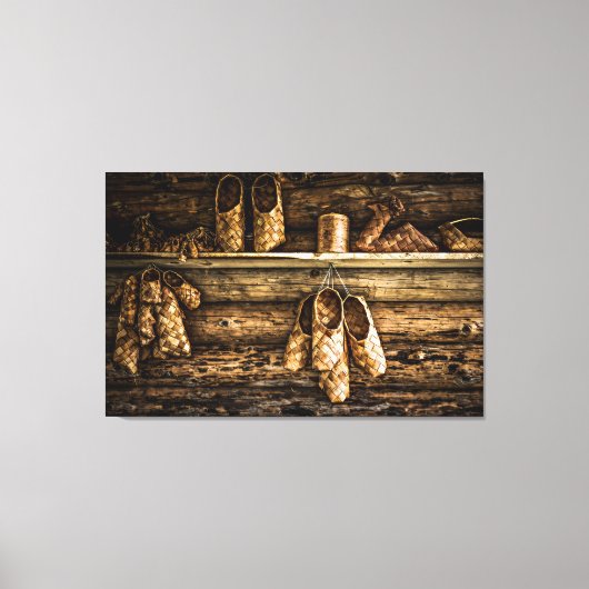 Bastschoenen voor verkoop canvas afdruk (Voorkant)