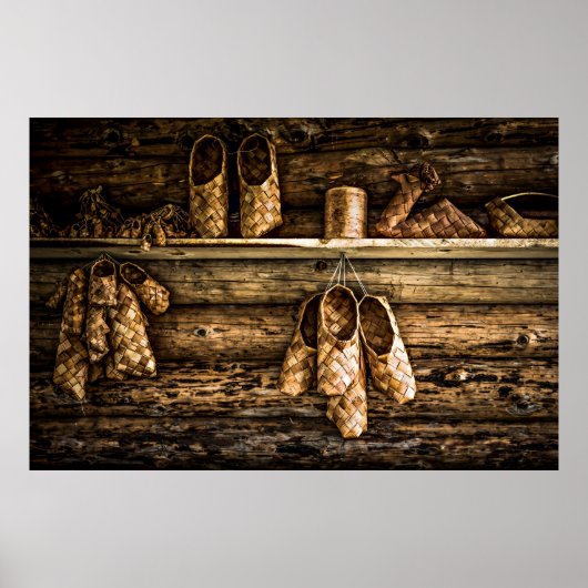 Bastschoenen voor verkoop poster (Voorkant)