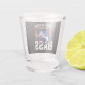 Basvisserij Muurkunst | Gewoon Een Vis Die Van Bas Shot Glas (Achterkant)