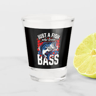 Basvisserij Muurkunst | Gewoon Een Vis Die Van Bas Shot Glas