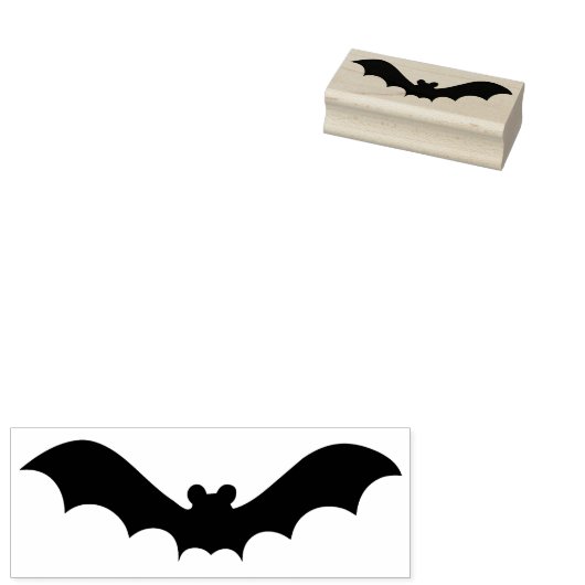 Bat 4 silhouet art stempel (Gestempeld)
