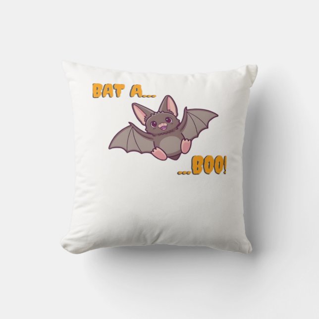 Bat A Boo Schattigee Bat Kussen (Voorkant)