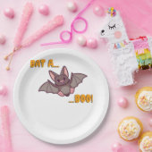 Bat A Boo Schattigee Bat Papieren Bordje (Feest)