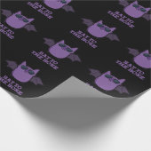Bat aan bot Funny Animal Pun Dark BG Cadeaupapier (Hoek)