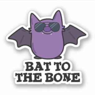 Bat aan de bottenschunnij sticker