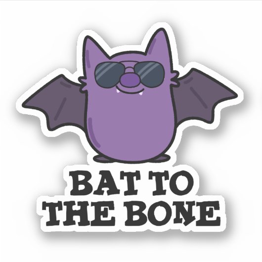 Bat aan de bottenschunnij sticker (Voorkant)