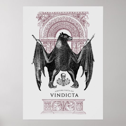 Bat Animal Mandala Door Poster (Voorkant)