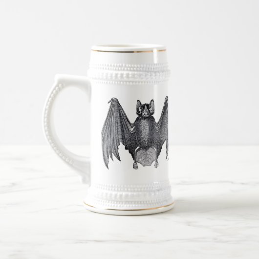 Bat  Art Gothic Punk German Beer Stein Bierpul (Links)