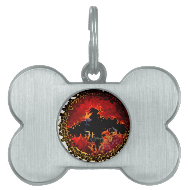 Bat Art Spooky Animal Huisdieren Naamplaatje (voorkant)