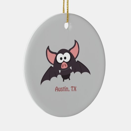 Bat - Austin, Texas Keramisch Ornament (Rechts)