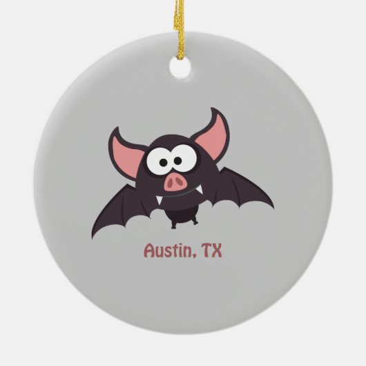 Bat - Austin, Texas Keramisch Ornament (Achterkant)