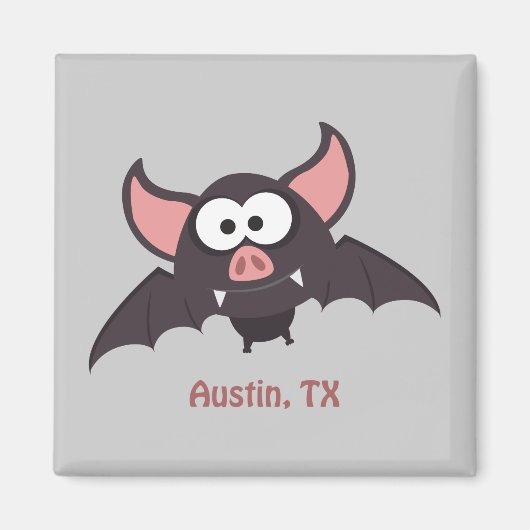 Bat - Austin, Texas Magneet (Voorkant)