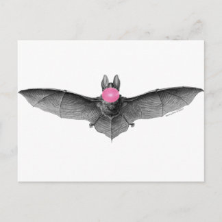 Bat Baling Bubbles Gothic Absurd Briefkaart