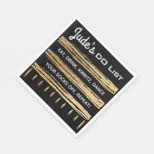 Bat Bar Mitzvah Classic Black en Gold Napkins Servet (Hoek)