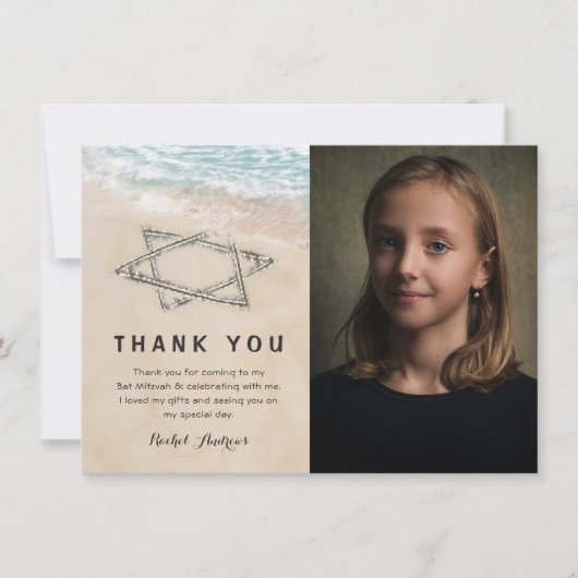 Bat Bar Mitzvah Foto bedankt (Voorkant)