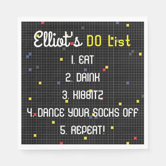 Bat Bar Mitzvah Game On Servet (Voorkant)