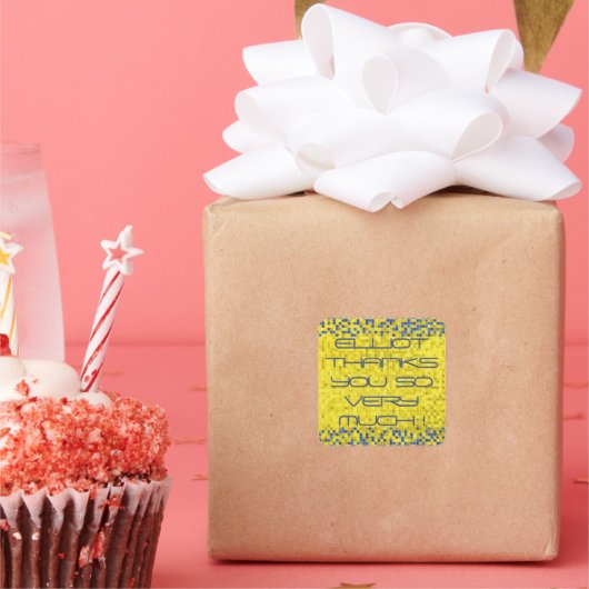 Bat Bar Mitzvah GAME ON Vierkante Sticker (Feest)