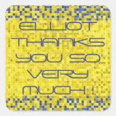 Bat Bar Mitzvah GAME ON Vierkante Sticker (Voorkant)