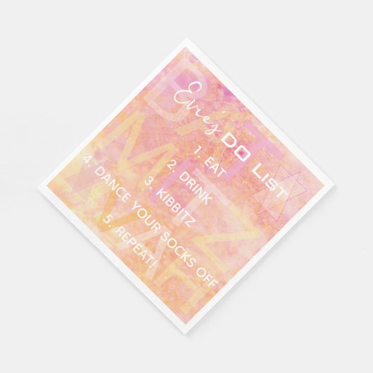 Bat Bar Mitzvah Gewoon subtiele servetten (Hoek)