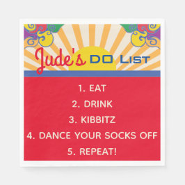 Bat Bar Mitzvah Hippie Thed Napkins Servet