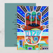 Bat Bar Mitzvah Invitaties Kaart (Voorkant / Achterkant)