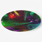 Bat/Bar Mitzvah Neon Paint Splatter Papieren Bordje (Gekanteld)