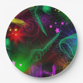 Bat/Bar Mitzvah Neon Verfspatten  Papieren Bordje