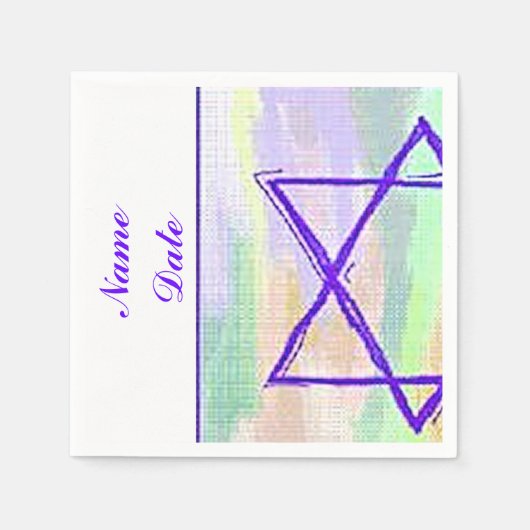 Bat Bar Mitzvah Paper Napkins Servetten (Voorkant)