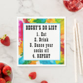 Bat Bar Mitzvah Splash of Color Servet (Insitu)