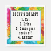 Bat Bar Mitzvah Splash of Color Servet (Voorkant)