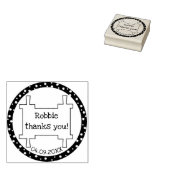Bat Bar Mitzvah Stars en Torah Stamp Rubberstempel (Gestempeld)