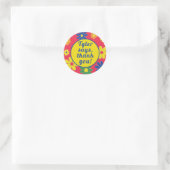 Bat Bar Mitzvah Sticker Round Flowered (Tas)