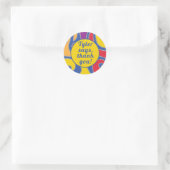 Bat Bar Mitzvah Sticker Round Swirls (Tas)