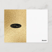 Bat/Bat Mitzvah Elegant Gold Briefkaart Invitation (Achterkant)