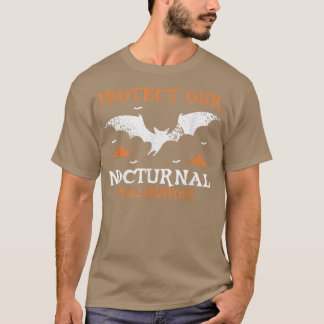 Bat beschermt onze nachtelijke polinators Bat Hwe T-shirt