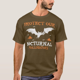 Bat beschermt onze nachtelijke polinators Bat Hwe T-shirt