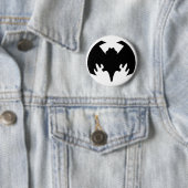 Bat Black Het museum Zazzle geschenken Ronde Button 5,7 Cm (In situ)