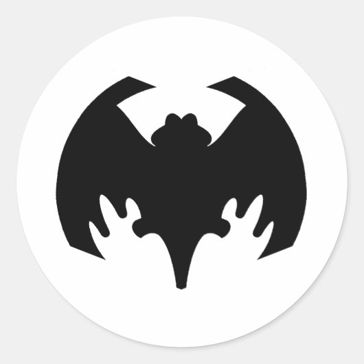 Bat Black Het museum Zazzle geschenken Ronde Sticker (Voorkant)