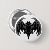 Bat Black Inv The MUSEUM Zazzle Gifts Ronde Button 5,7 Cm (Voorkant /achterkant)