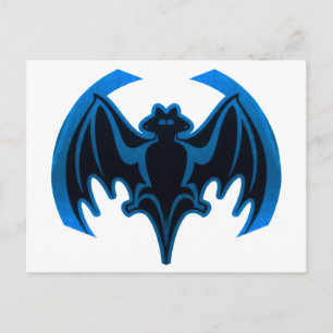 Bat Blauw Het MUSEUM Zazzle Gifts Briefkaart