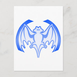Bat Blue In het MUSEUM Zazzle Gifts Briefkaart