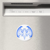 Bat Blue In het MUSEUM Zazzle Gifts Magneet (Insitu (Vaatwasser))