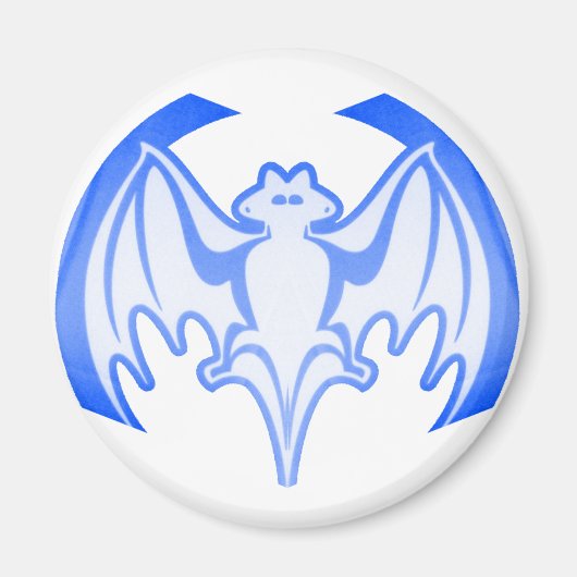 Bat Blue In het MUSEUM Zazzle Gifts Magneet (Voorkant)